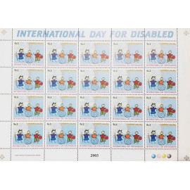 A150- Full Sheet of Pakistan year 2003. International Day For Disabled.