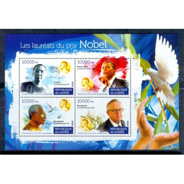 A122- GUINEE GUINEA 2015. FAMOUS PEOPLE NOBEL PRIZE WINNERS.