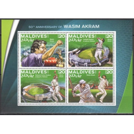 A21- Maldives Sports Cricket. Waseem Akram. Pakistan Related.