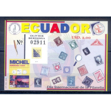 24- Ecuador 2004 Stamp Day. Día Internacional de la Filatelia.