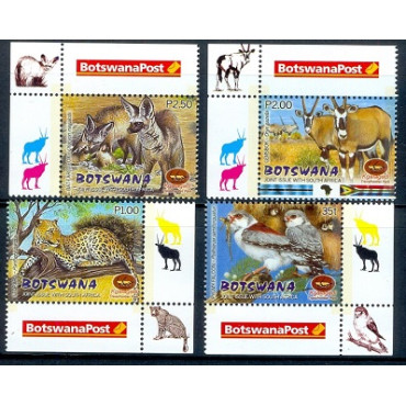 4- Botswana 2001. Wildlife Park. Joint Issue with South Africa. Animals.