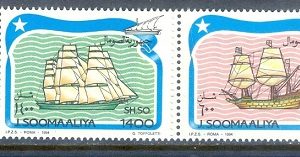 E051- Somalia Soomaaliya 1994 Vintage olds Ships & Boats.