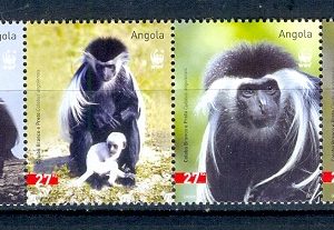E073- Angola WWF 2004. Black & white Colobus.