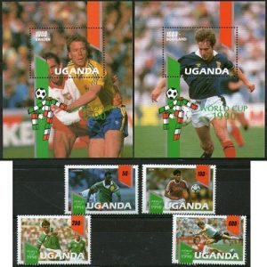E346- Uganda 1990 Italy Football World Cup @2000 Qnty 03