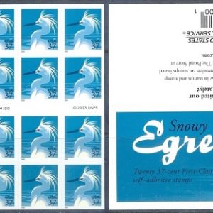 E350- USA United States Self Adhesive Stamps. Snowy Egret.