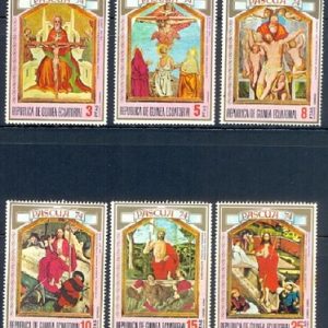 E354- Equatorial Guinea 1974. Easter. Religious paintings. Pascua.