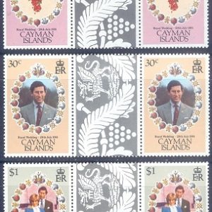 E369- Cayman Islands 1981 Royal Wedding of Prince Charles and Lady Diana.